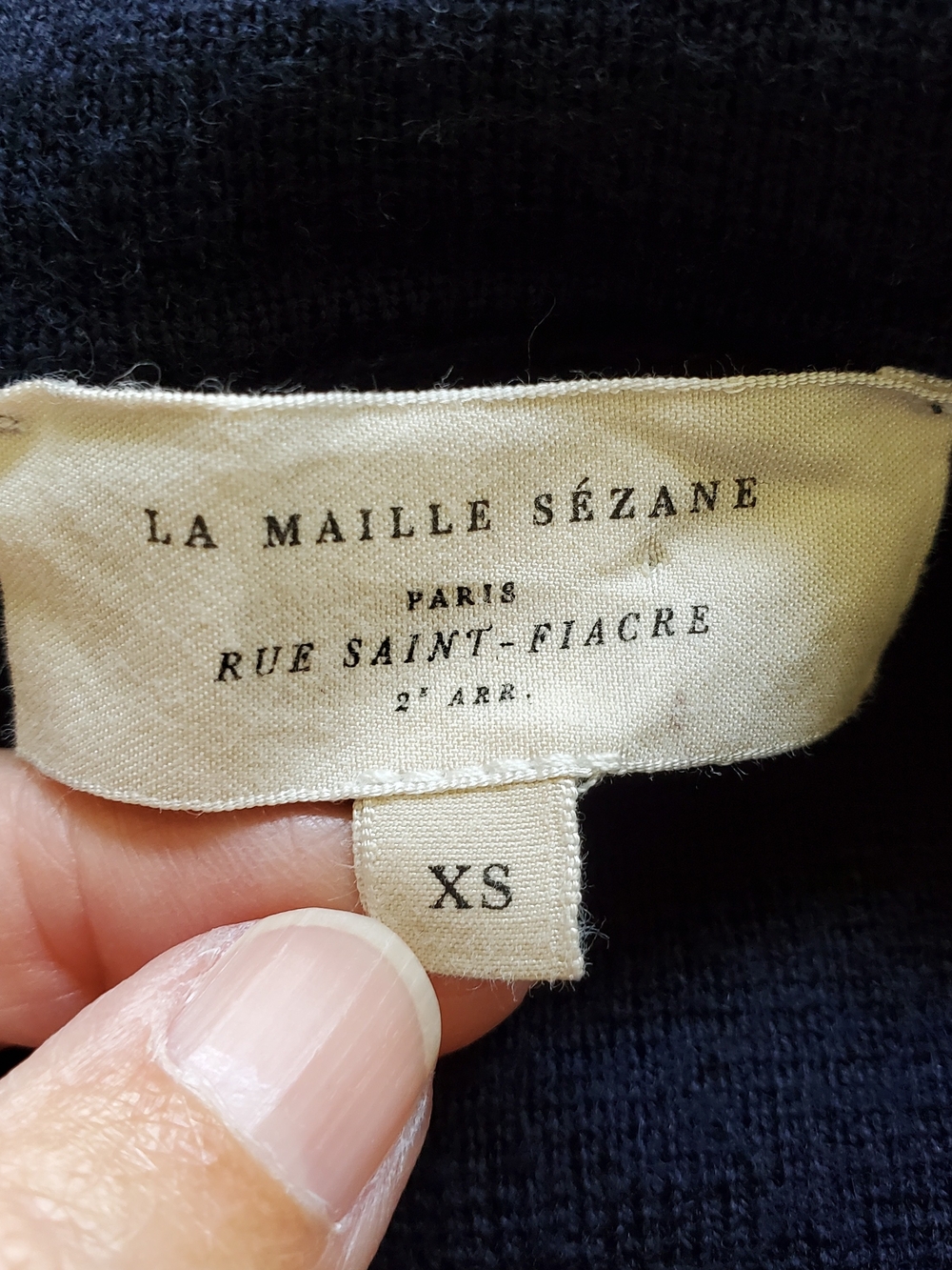 Sezane Black Button-Front 100% Wool Blazer Jacket. Size XS - Picture 6 of 8